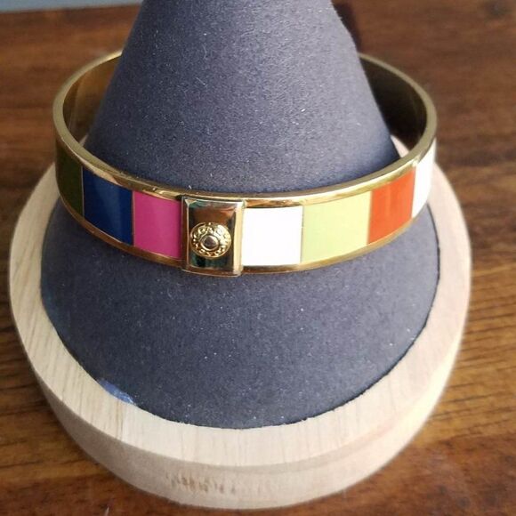 Coach Striped Enamel Bangle - Picture 7 of 7